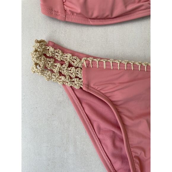 Bikini Lab Swim Bikini Halter Crochet Swimwear - Picture 5 of 10